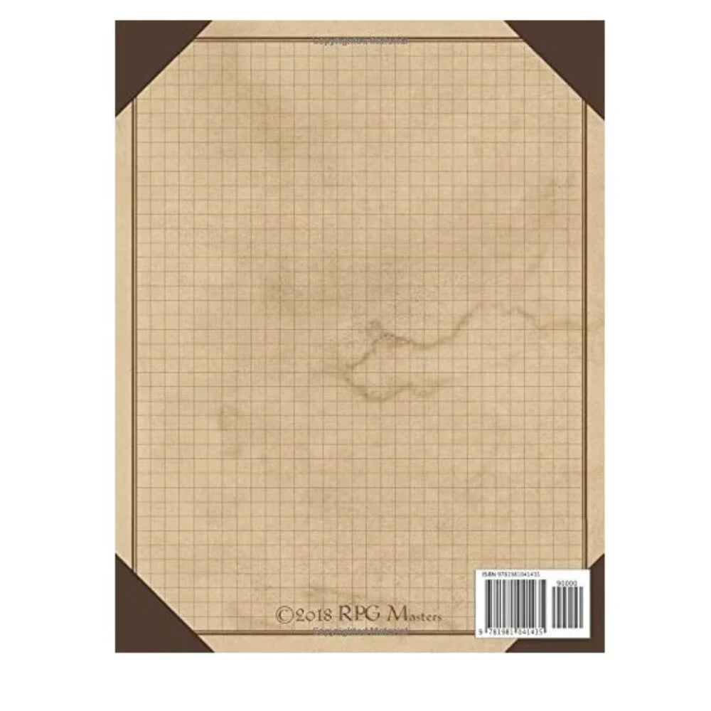 NEW Map Paper Quad Ruled book Pad Map Making Art Supplies Crafts D&D RPG Masters